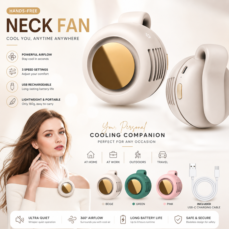 Mini Bladeless Clip-On Portable Fan