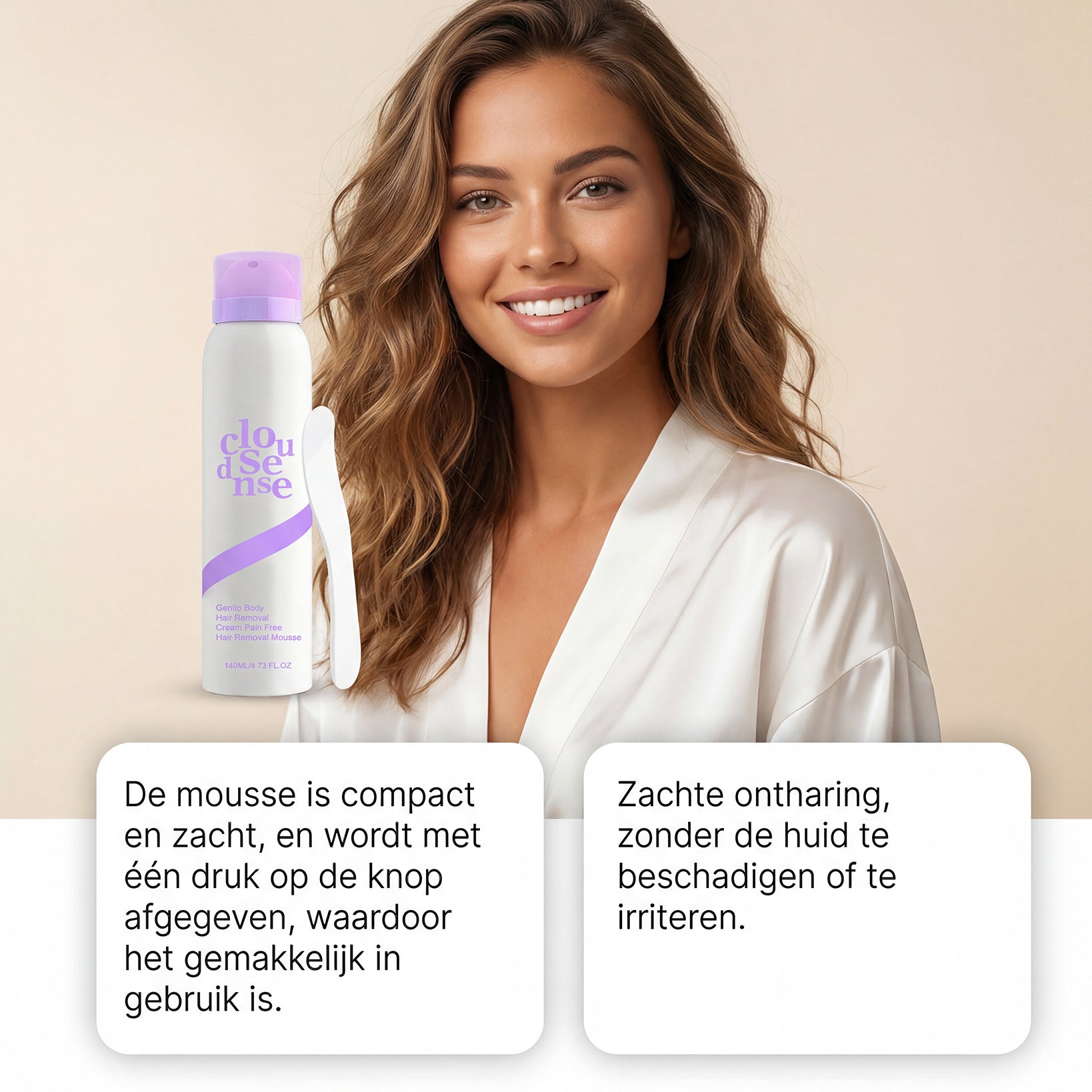 Silky Smooth Hair Removal Mousse Pain-Free & Gentle on Skin