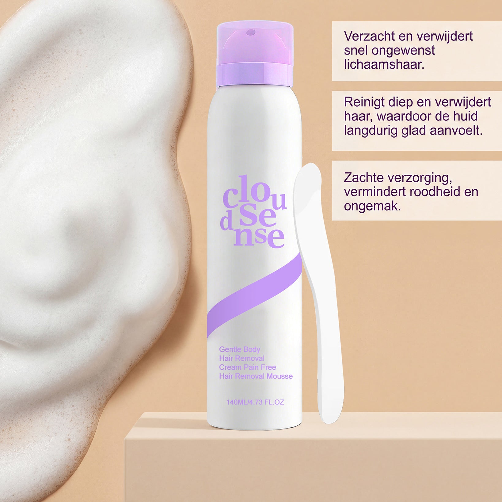 Silky Smooth Hair Removal Mousse Pain-Free & Gentle on Skin